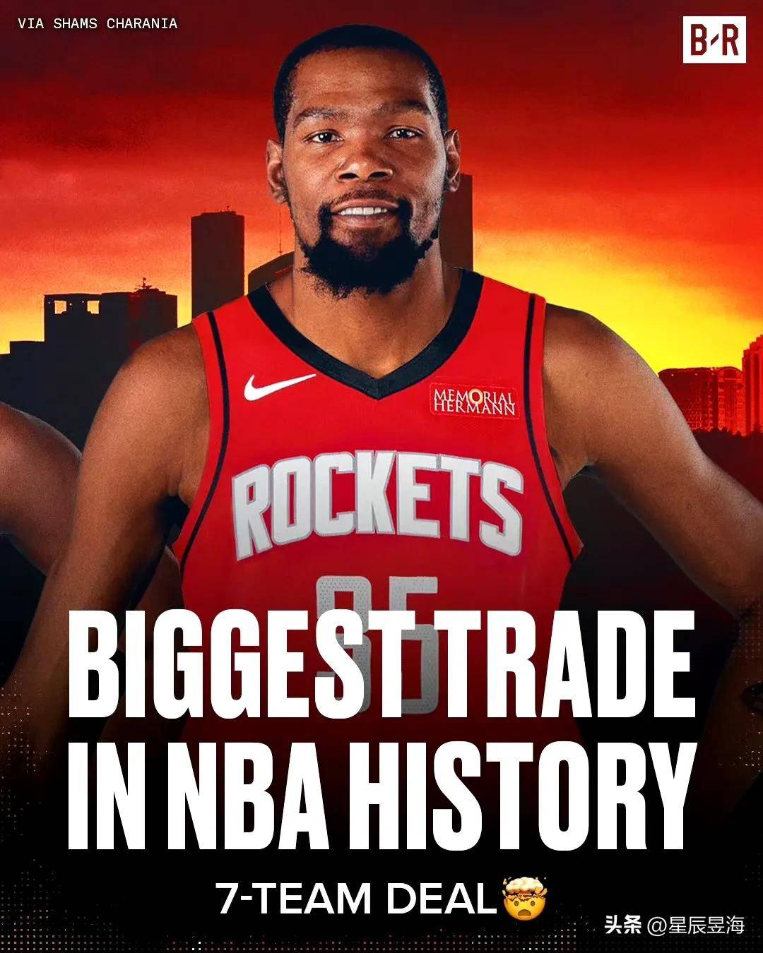 火箭得到杜兰特后再次出现震撼交易，NBA历史三双王有望空降休城的简单介绍
